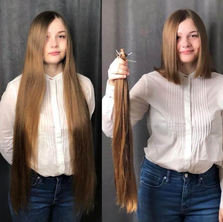 long hair to short hair transformation