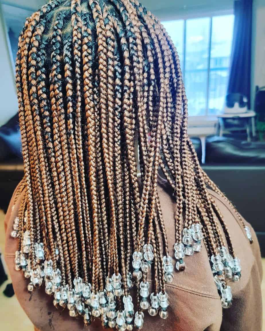 30 Knotless Braids with Beads Ideas to Try In 2022