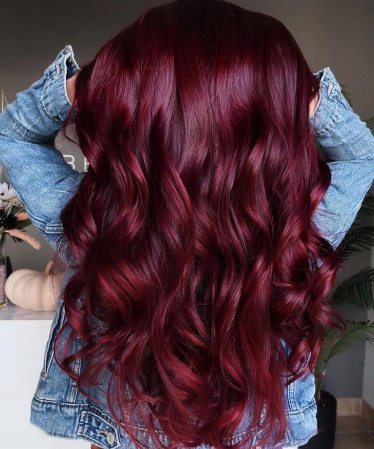 burgundy red hair