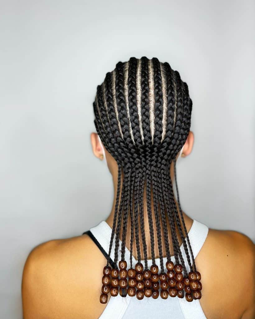 Cornrows with Beads