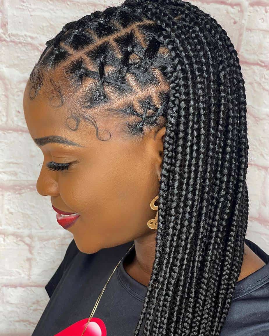 30 Criss Cross Knotless Braids That Will Up Your Braiding Game